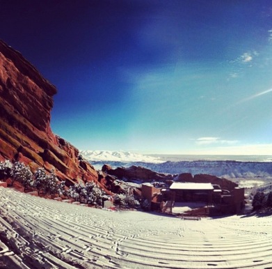 Red Rocks with a dusting of snow